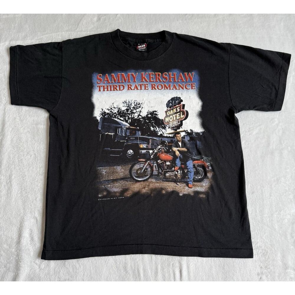 Vintage 1994 Sammy Kershaw Shirt Third Rate Romance Single Stitch Made In USA XL